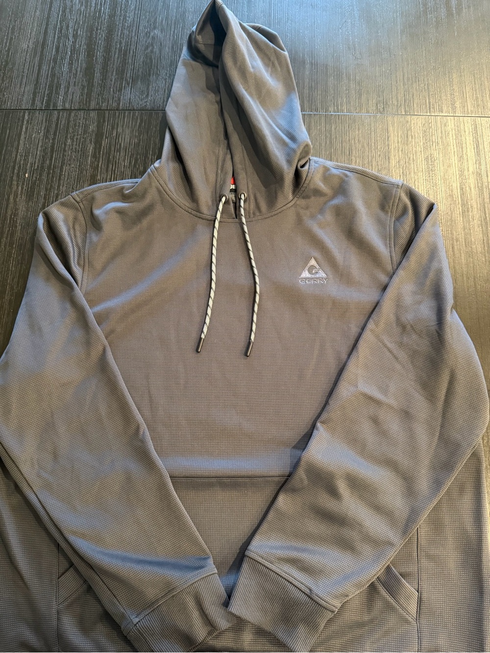 Gerry Men's Charcoal Gray Hooded Pullover with Drawstring size XL